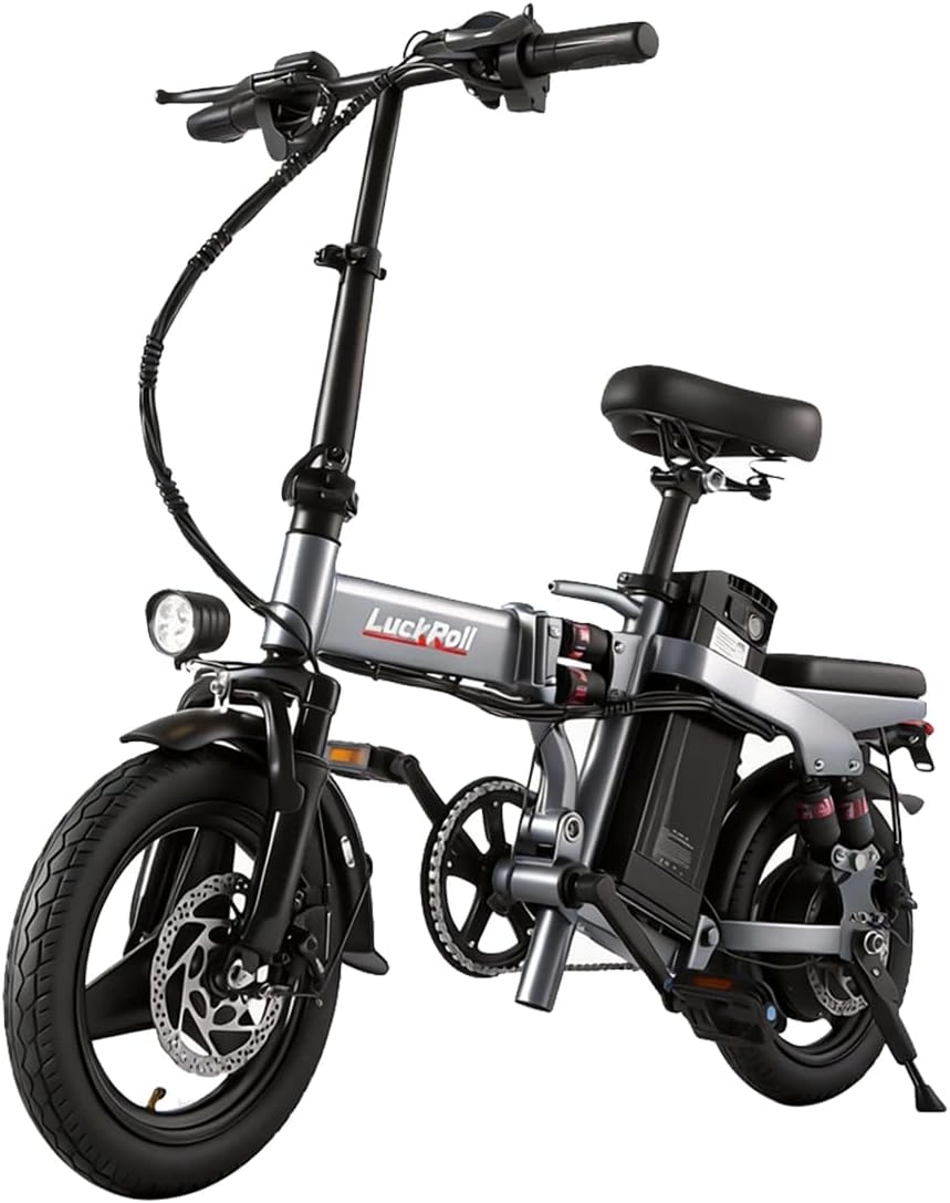 Lightweight Folding Mini Electric Bike for Adults–14 Inch Electric Bicycles Ebike,2000W/1000W, 40/28MPH,52V 25Ah & 48V 15Ah,60-80mi Range, Removable Battery