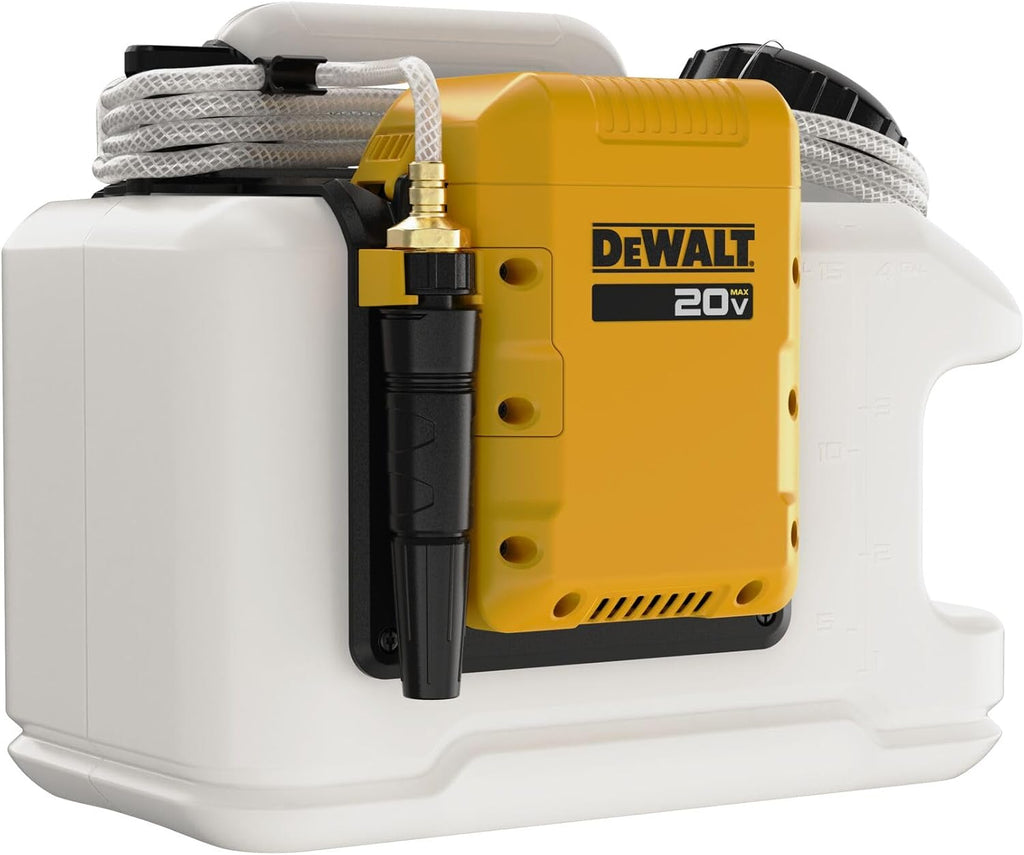 DEWALT 20V MAX Powered Portable Water Tank for Job Sites, Water Based Dust Suppression, 4 Gallons (15L), Battery Not Included (DCE6820B)