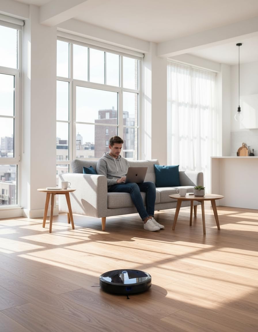 eufy Robot Vacuum 15C Sim, Max 2000pa Suction, Super Thin, Robot Vacuum Cleaner, Self-Charging Robotic Vacuum Cleaner