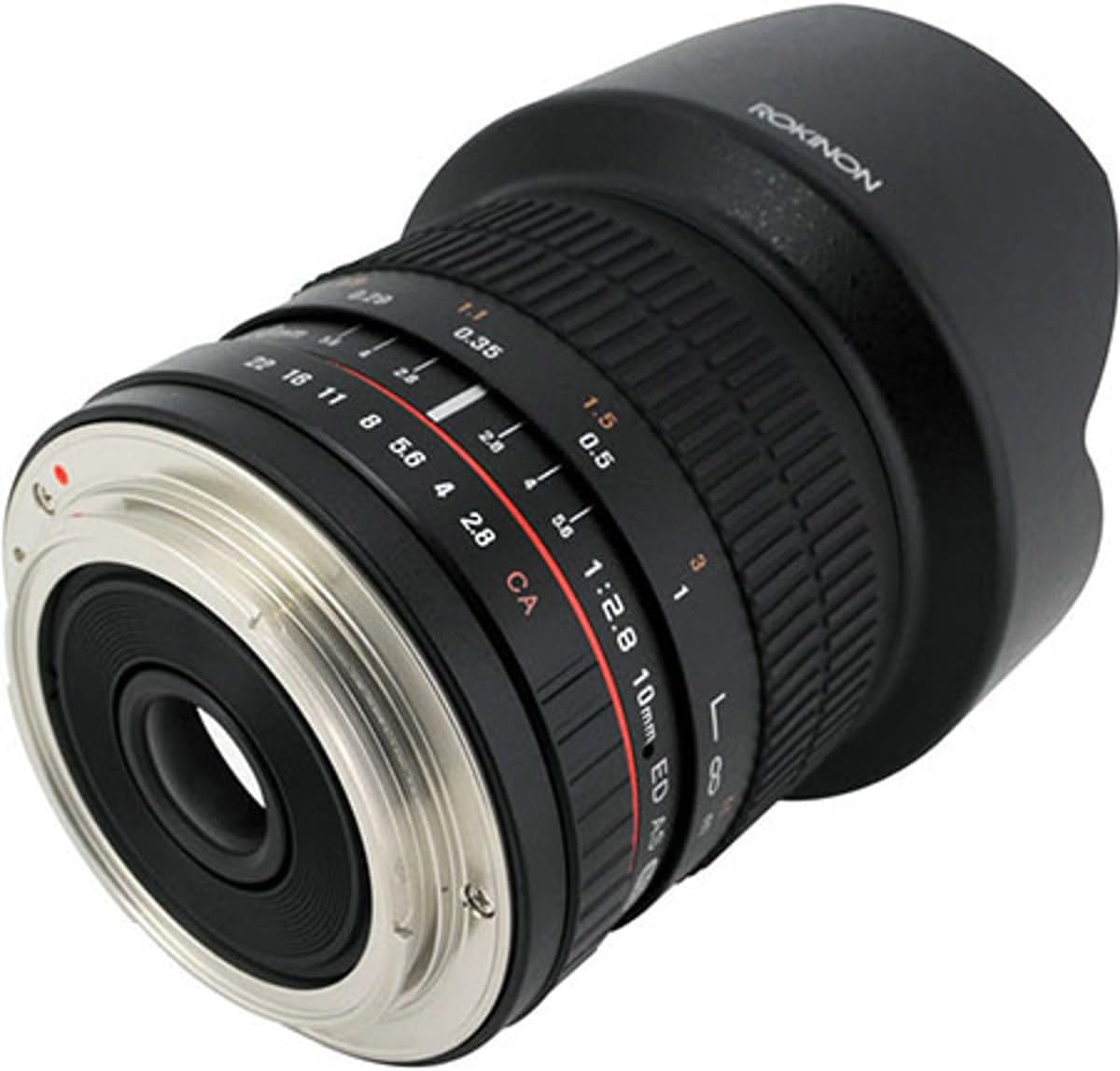 Rokinon 10mm F2.8 ED AS NCS CS Ultra Wide Angle Fixed Lens for Sony E-Mount (NEX) Cameras (10M-E) , Black