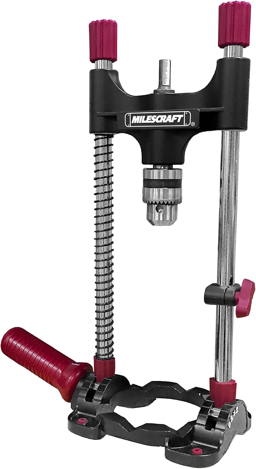 Milescraft 1318 DrillMate Portable Drillling Guide – Precision Drilling Jig Attachment for Drilling Angled or Straight Holes,Adjustable Attachment,Portable Drill Press with 3/8' Chuck,(Pack of 10)