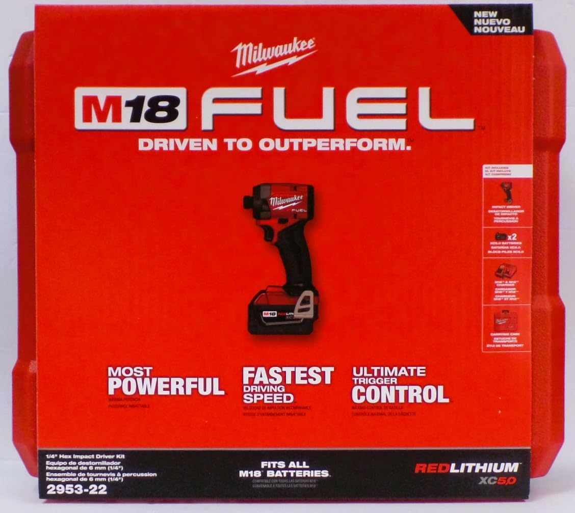 Milwaukee Electric - M18 Fuel. 1/4 HEX Impact Driver KIT