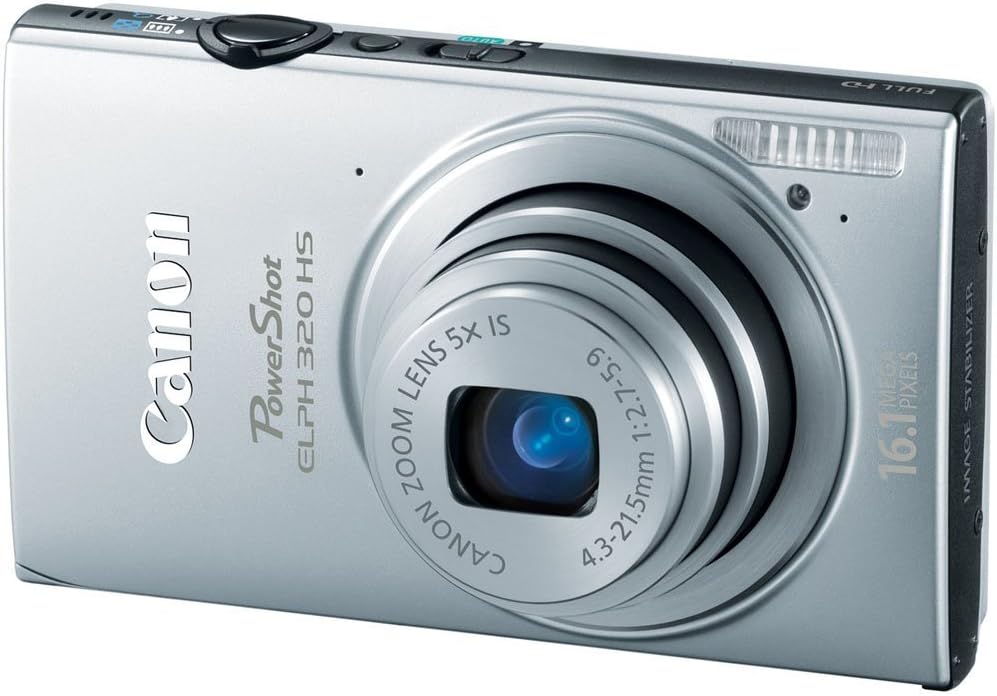 Canon ELPH 320 HS 16.1MP Digital Camera with WiFi and 5X Optical Zoom-Silver 6021B001