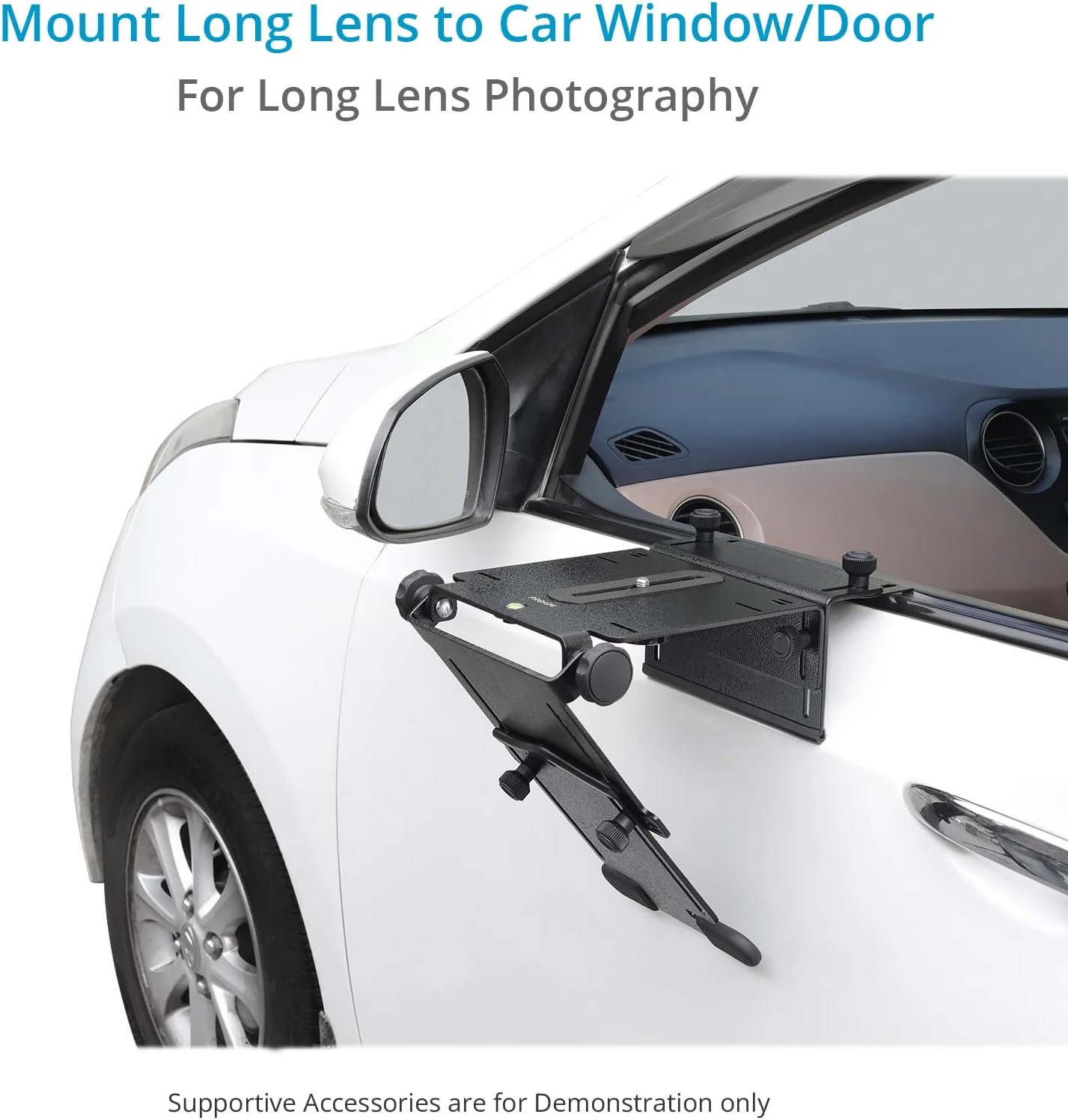 PROAIM KNYE Car Door Camera Lens Support Mount for Wildlife Photographers. for Long Lens Photography & DSLR Camera with 400 mm-600 mm Lenses. Payload up to 10kg / 22lb. (CM-KEEN-01)