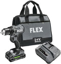 FLEX 24V Brushless Cordless 1/2-Inch 650 In-Lbs Torque 2-Speed Compact Drill Driver Kit with 2.5Ah Lithium Battery and 160W Fast Charger - FX1131-1A