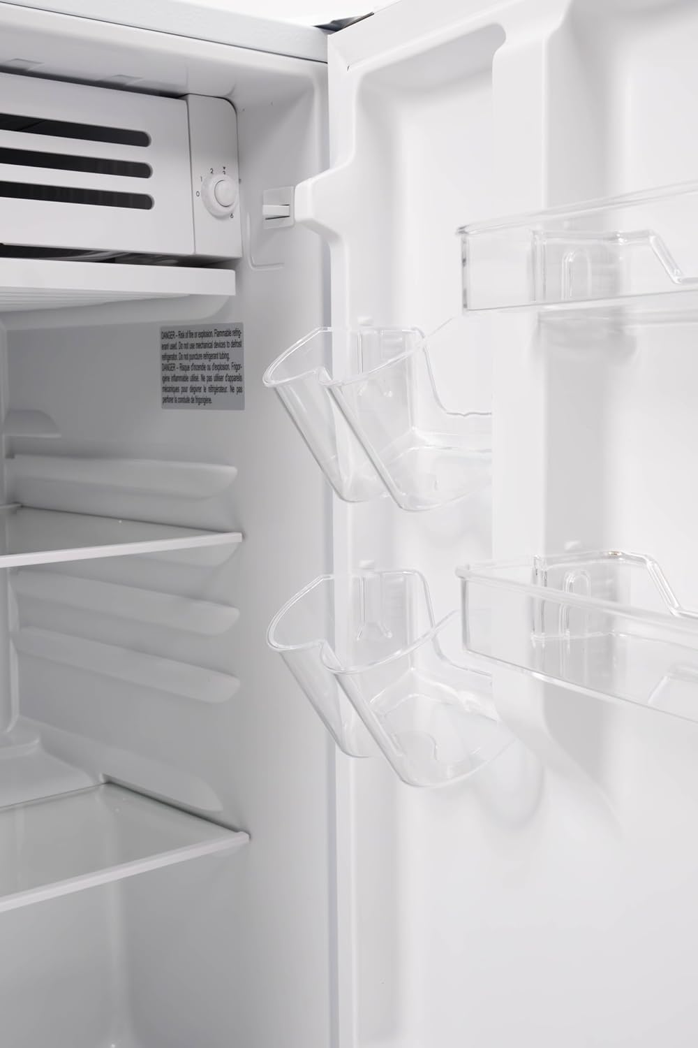 Frigidaire Mini Refrigerator, Compact Freezer Compartment, Adjustable Thermostat Control, Reversible Door, Contemporary Series, 4.5 cu ft, White