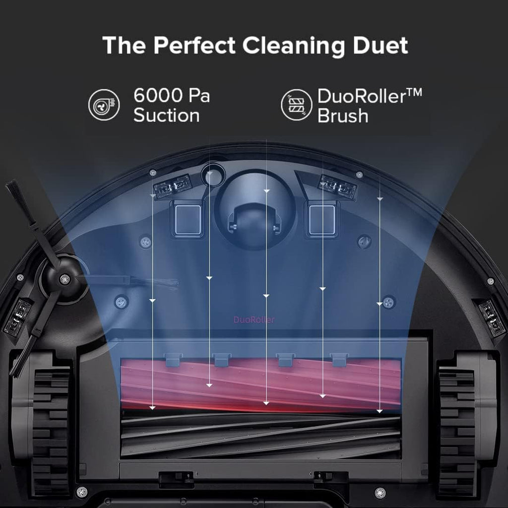 roborock S8+ Robot Vacuum, Sonic Mop with Self-Empty Dock, Stores up to 60-Days of Dust, Auto Lifting Mop, Ultrasonic Carpet Detection, 6000Pa Suction, White (Renewed)