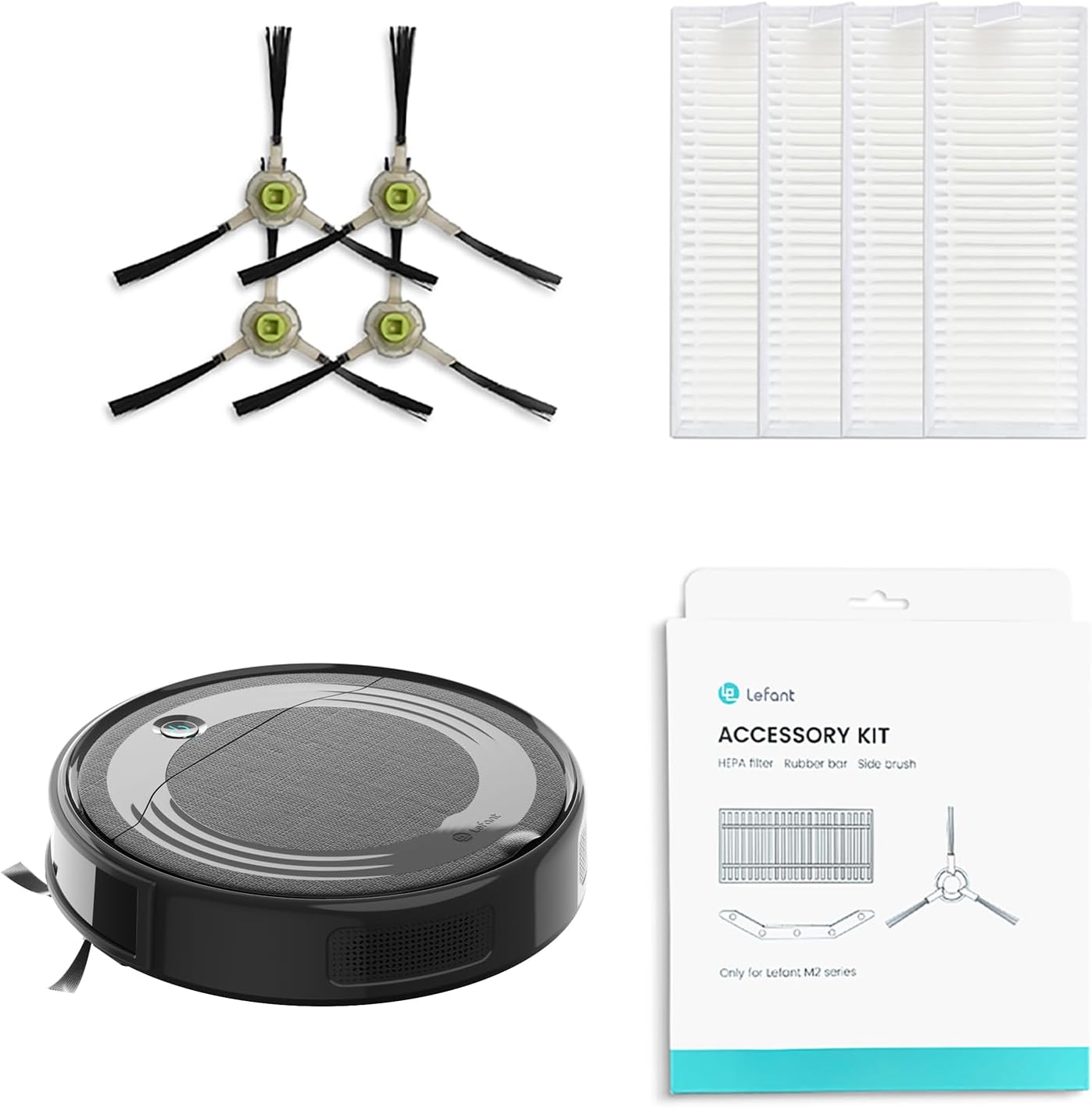 Lefant Robot Vacuum Cleaner with 2200Pa Powerful Suction,120 Mins,WiFi/APP/Bluetooth,Schedule Cleaning,Slim Self-Charging Robotic Vacuum Cleaner for Home,Pet Hair,Hard Floors