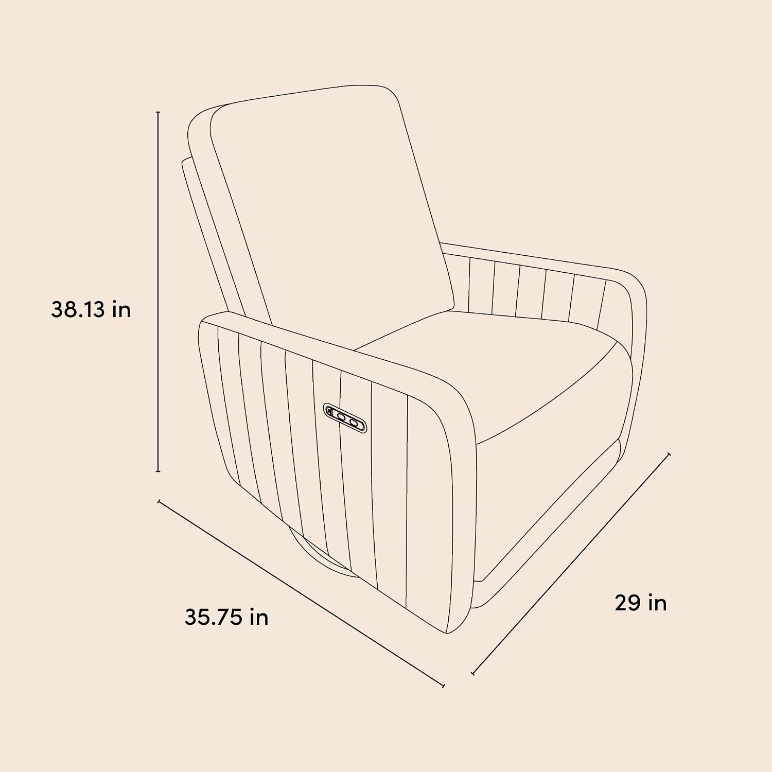Storkcraft Kyoto Deluxe Power Recliner Swivel Glider (Ivory Boucle) – Premium Electronic Power Recliner for Nursery, Includes Dual-USB Charging Port with USB-A & USB-C, Glider Rocking Chair