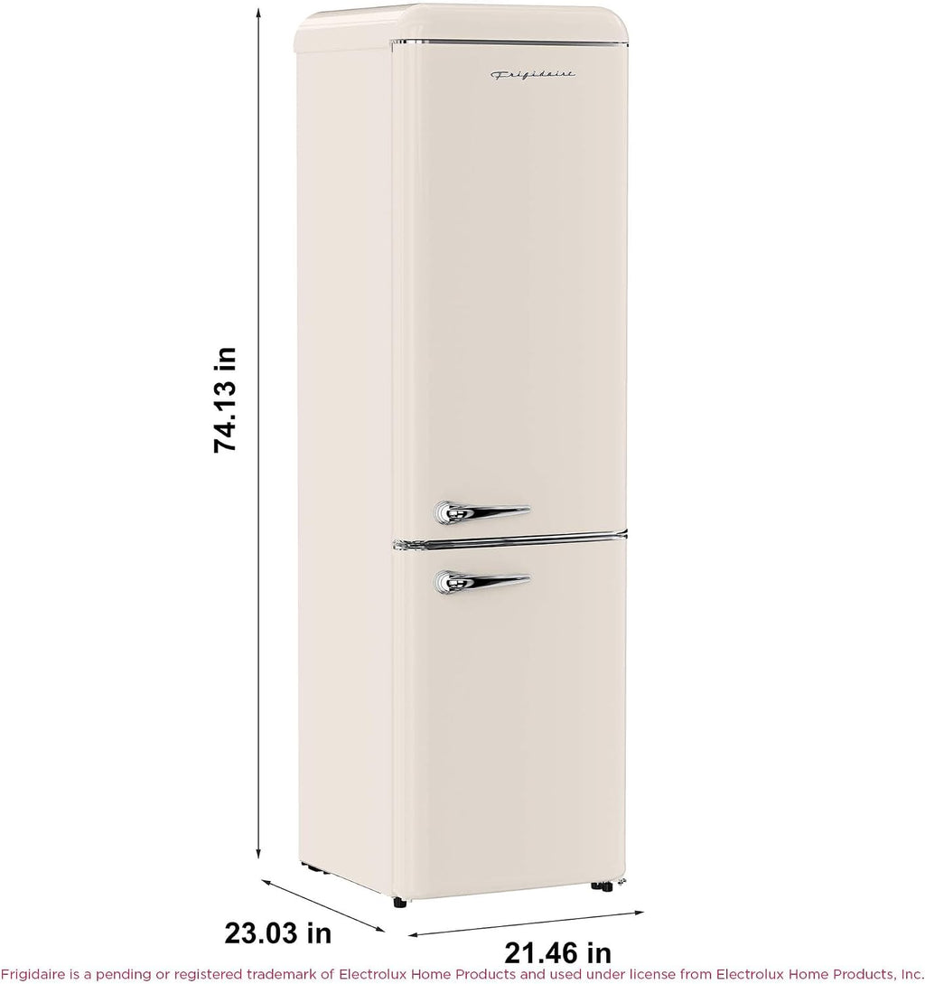 Frigidaire Retro 9.2 Cubic Foot Fridge with Bottom Mount Freezer, 9.2 cu. ft, Vanilla