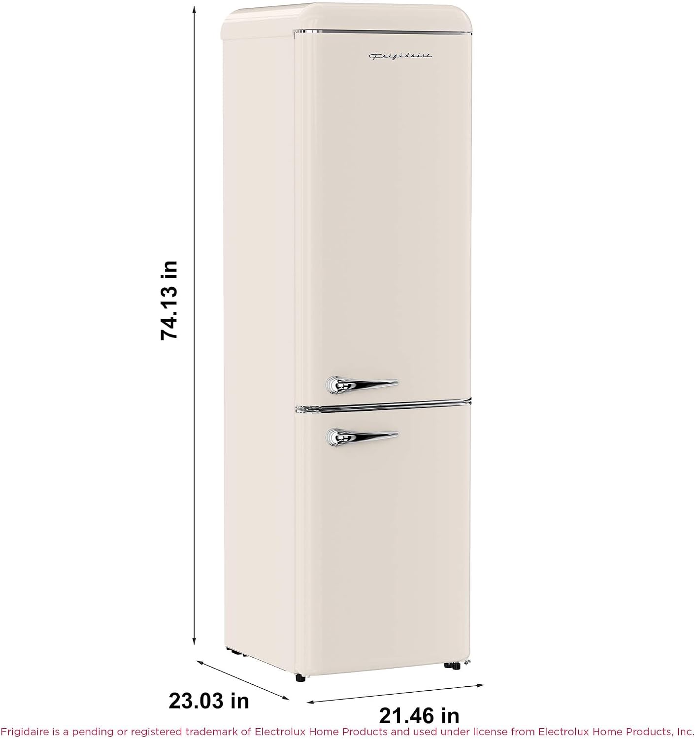 Frigidaire Retro 9.2 Cubic Foot Fridge with Bottom Mount Freezer, 9.2 cu. ft, Vanilla