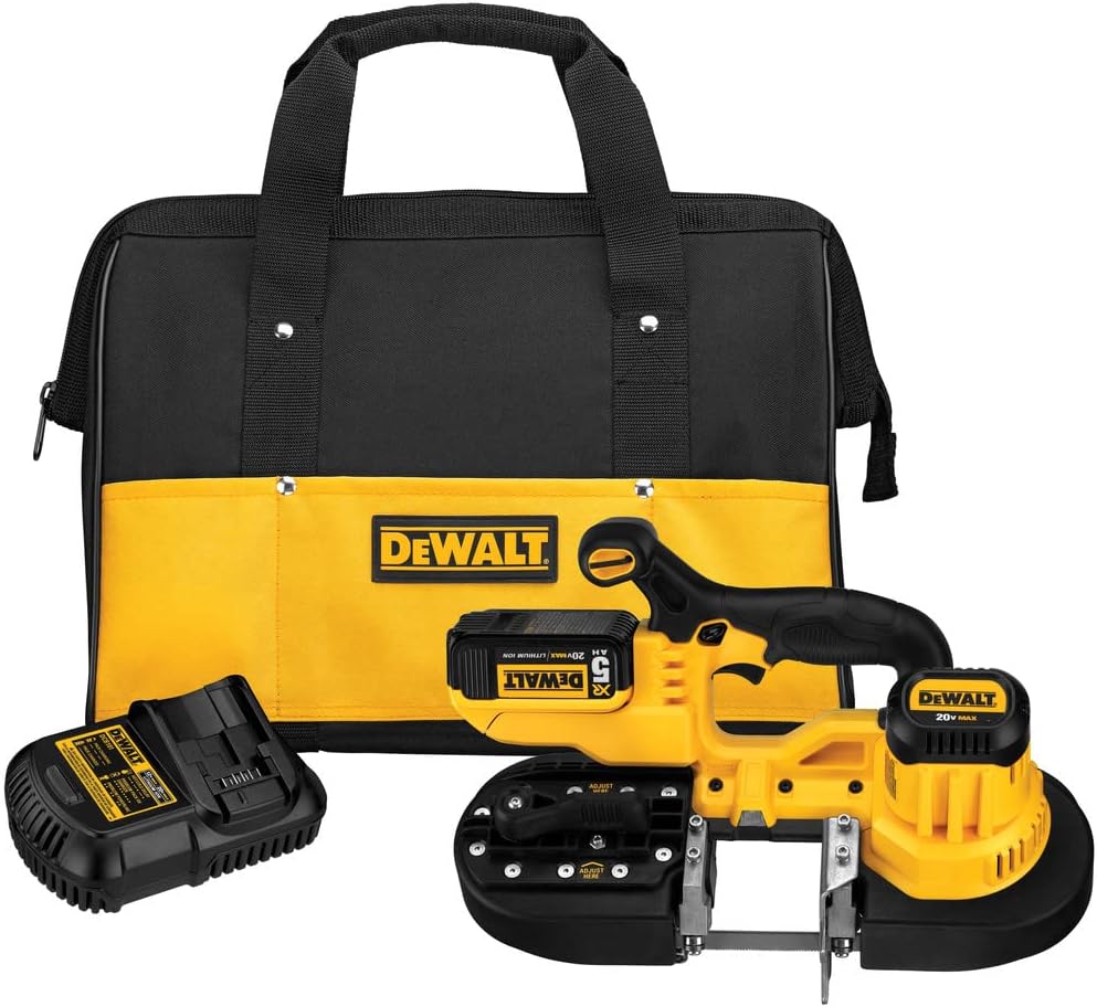 DEWALT 20V MAX Portable Band Saw Kit, Cordless (DCS371P1)