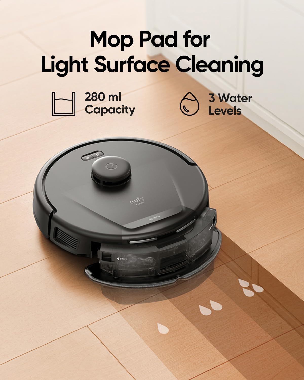eufy Certified Like-New L60 Hybrid Robot Vacuum with Self Empty Station, Hair Detangling Technology, Up to 60 Days of Hands Free Cleaning, Ultra Strong 5,000 Pa Suction (Renewed)