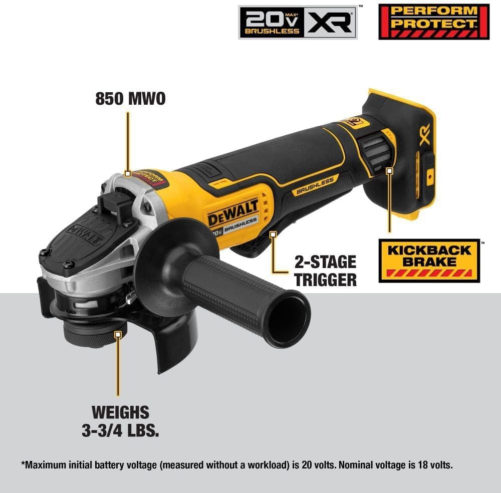 DEWALT 20V MAX Drill And Grinder Kit, Power Tool Set, 2 Batteries and Charger Included (DCK231E2)