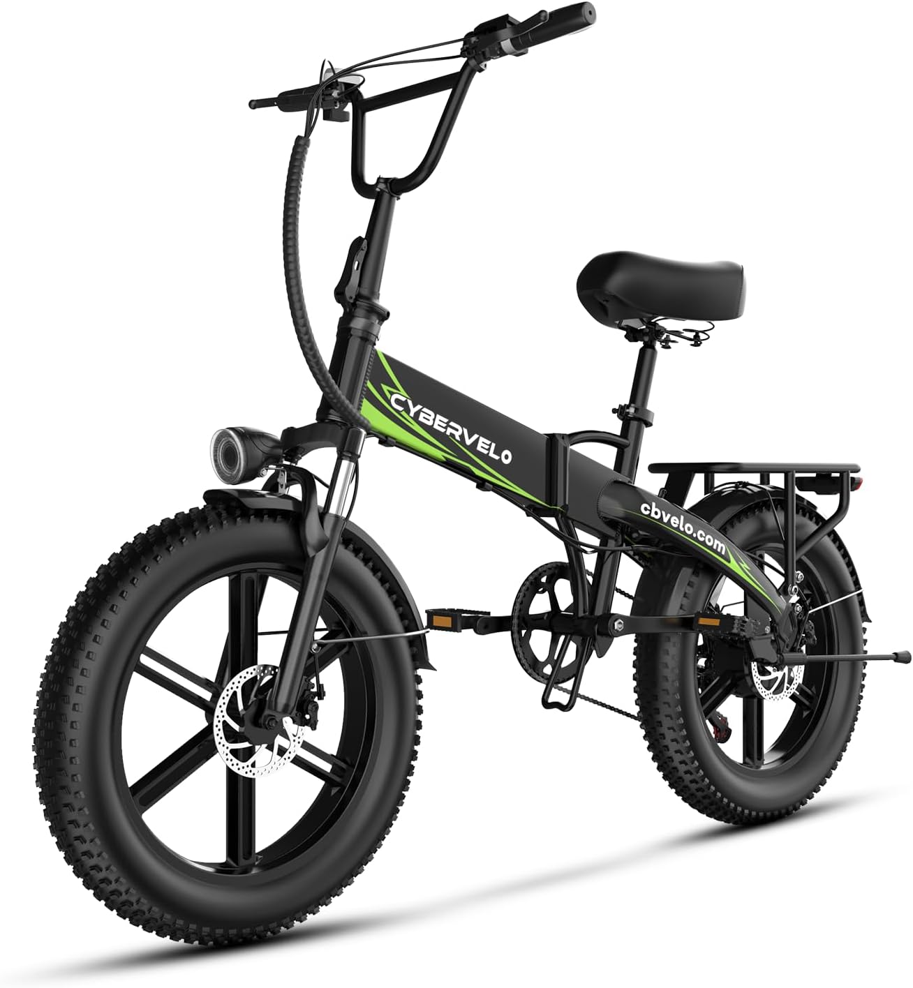 YorkE 1000W Folding Electric Bike, 48V 20AH Large Removable Battery E Bike, 30+MPH, 80 Miles Max Range, 20' Fat Tire Electric Bike for Adults, Adult Electric Bicycles for Commute, 7-Speed