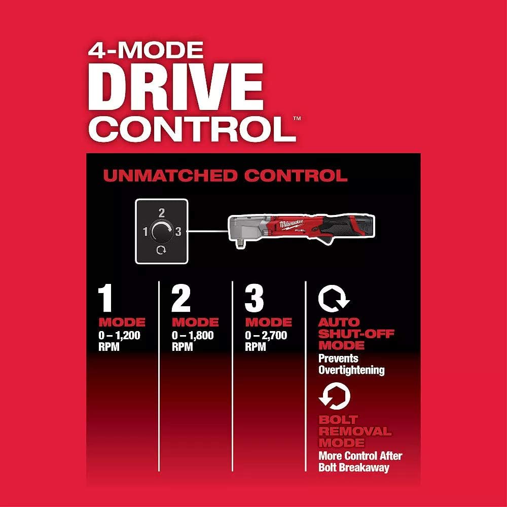 Milwaukee 2565-20 M12 FUEL Lithium-Ion 1/2 in. Cordless Right Angle Impact Wrench with Friction Ring (Tool Only)