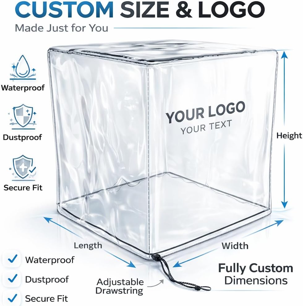 Custom Size Dust Covers for Various Gear Clear and Protective - Ensure Longevity of Your Equipment (300')