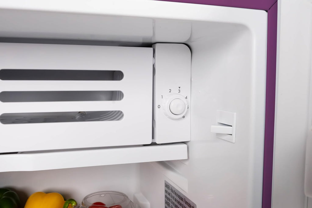 Frigidaire Refrigerator-Retro Mini Fridge Energy Saving-Adjustable Thermostat Control- Ideal for Dorm, Office, RV, Garage, Apartment 3.1 Cu Ft, PLUM