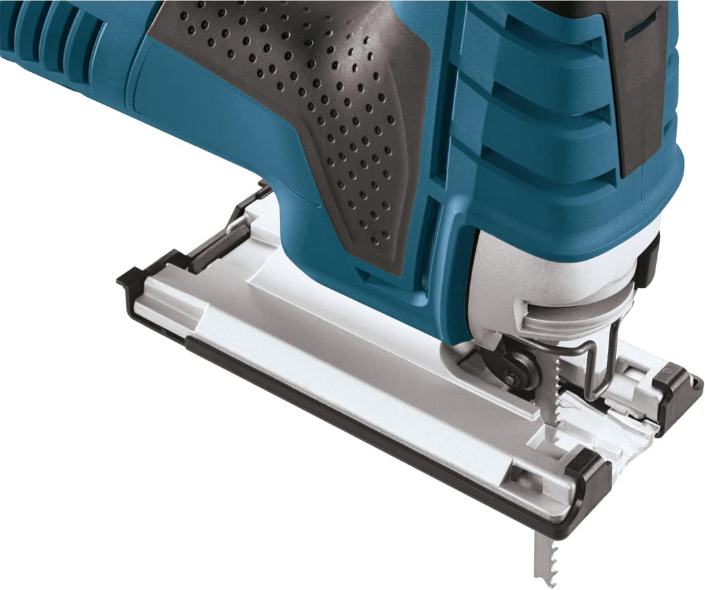 BOSCH Top-Handle Jig Saw 7.0 Amp, 3,100 SPM, 45 Degree Beveled Cuts, Variable-Speed Control, Ergonomic Design, Corded (JS470E)
