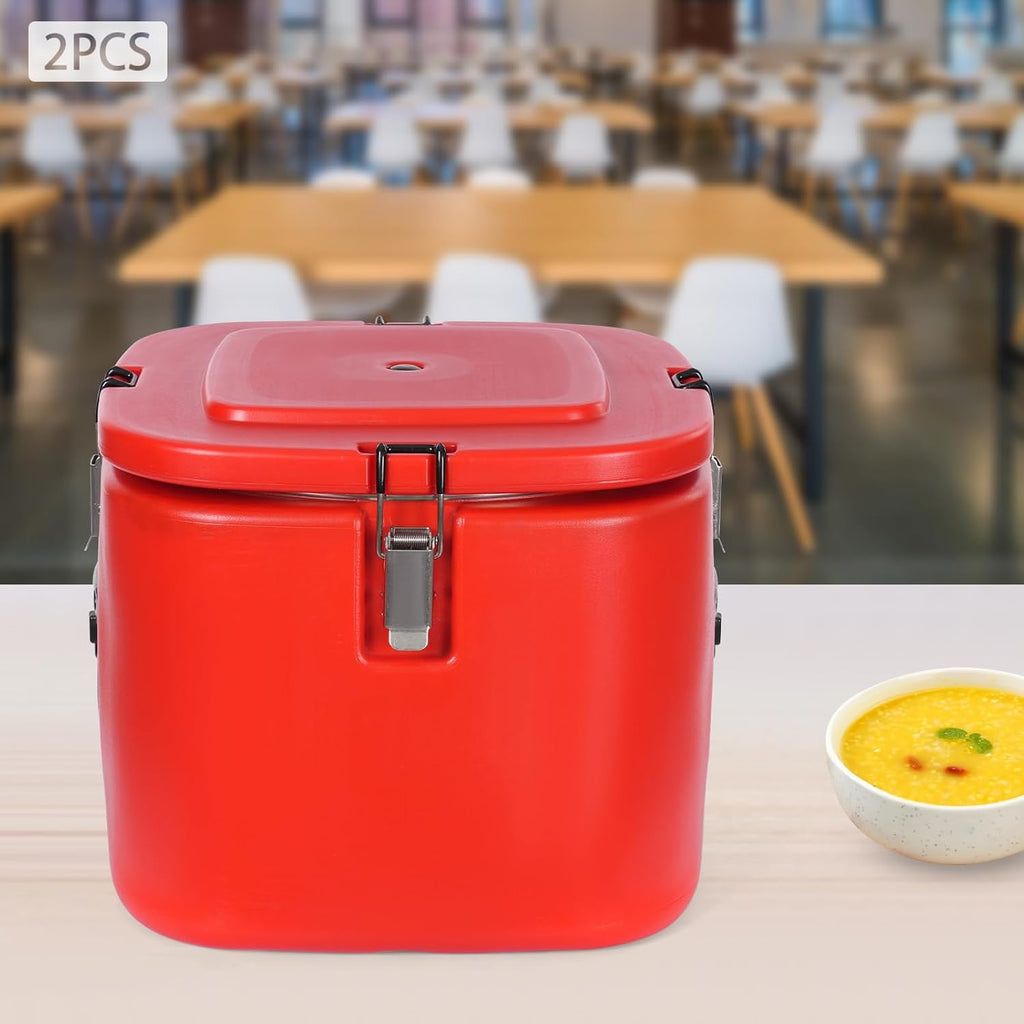 2 Pcs Insulated Beverage Containers, 5.28Gal Food Warmers Food Hot Box, Portable Cold Hot Drink Container, Insulation Food Soup Warmer with Carrying Handles
