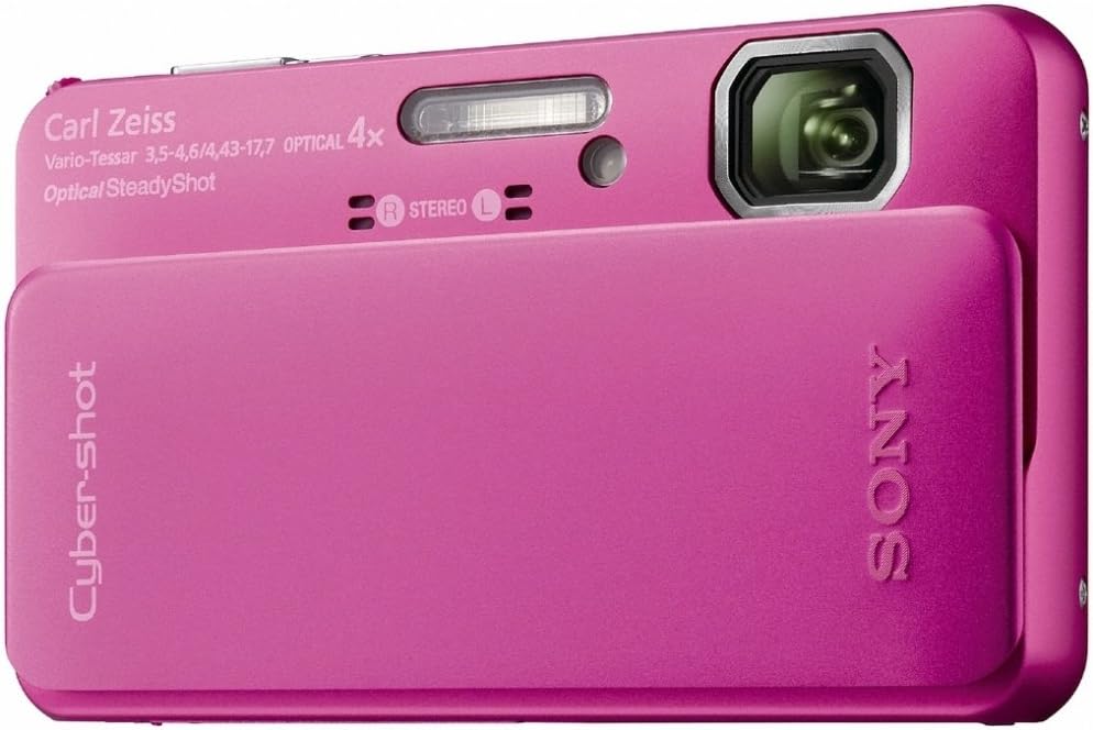 Sony Cyber-Shot DSC-TX10 16.2 MP Waterproof Digital Still Camera with Exmor R CMOS Sensor, 3D Sweep Panorama, and Full HD 1080/60i Video (Pink)