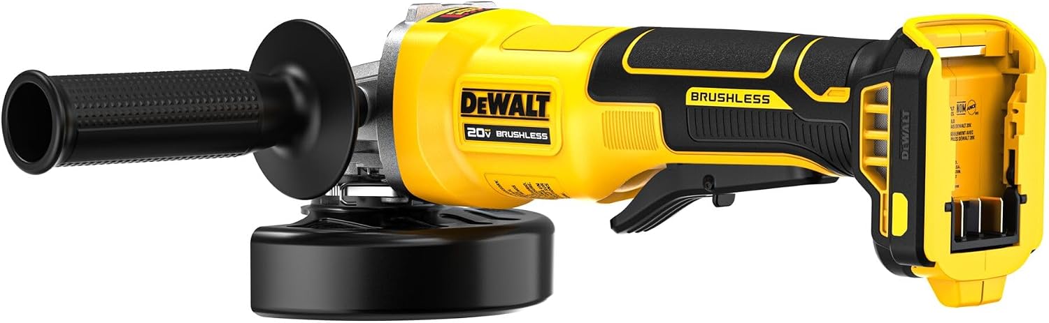 DEWALT 20V MAX Cordless 4 1/2 Inch Paddle-Switch Grinder, Bare Tool Only (DCG408B)