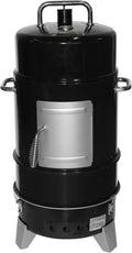 Grill Boss 4 Tier Vertical Freestanding Charcoal Smoker Portable BBQ Grill with Temperature Gauge for Outdoors, 564 Square Inch Cooking Area, Black