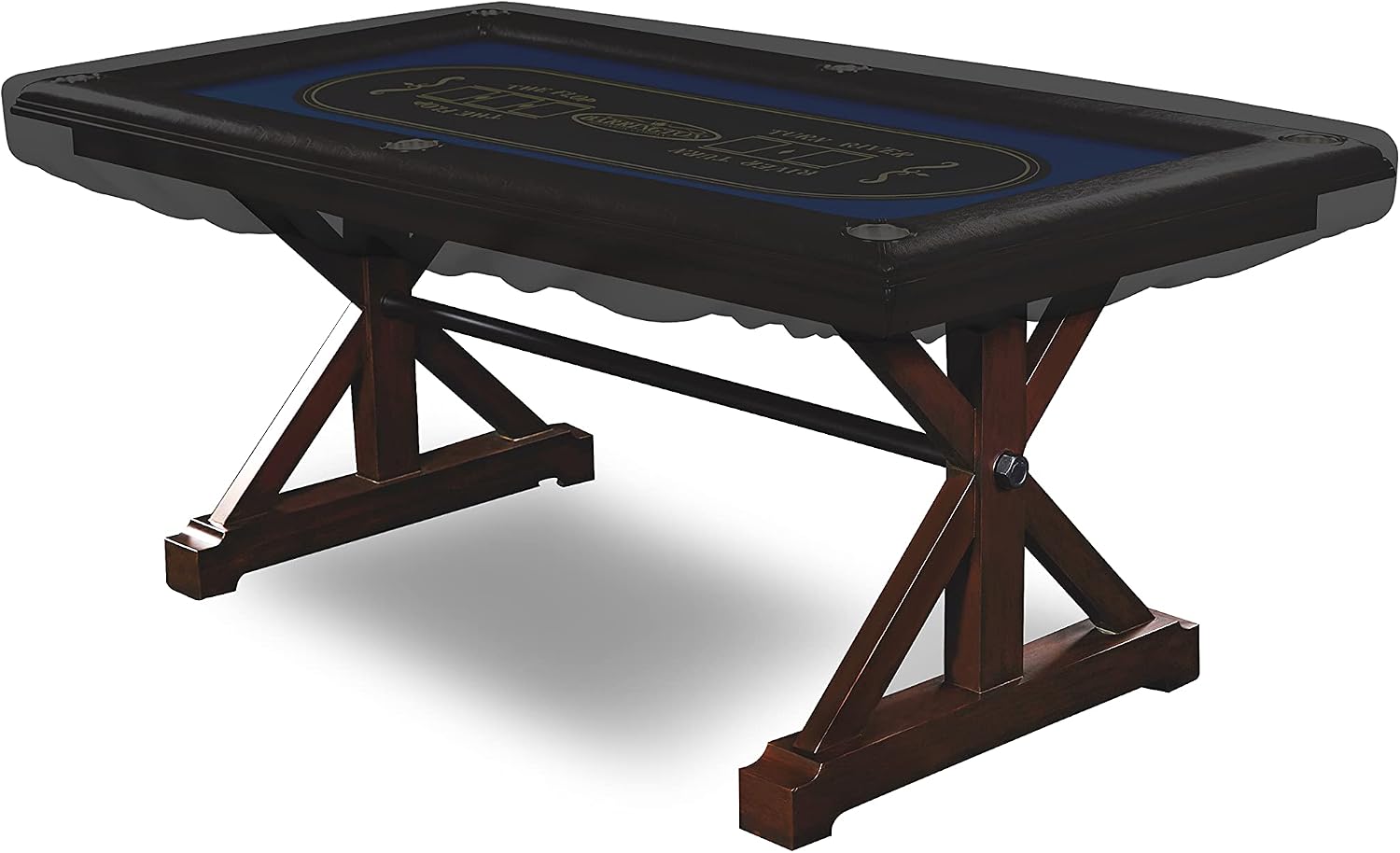 Covers & all Poker Table Cover 12 Oz Waterproof - 100% Weather Resistant Outdoor Game Table Cover with Elastic at 4 Sides (100' W x 48' D x 8' H Inches, Black)