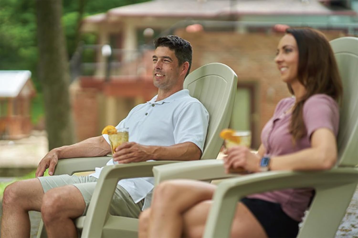 Semco Rockaway Heavy Duty All-Weather Outdoor Rocking Chair Plastics - Green