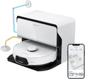roborock S8 Max Ultra with Auto Water Refilling and Drainage System Robot Vacuum and Mop, FlexiArm Design, Smart Dirt Detection, Self-Emptying, 8000Pa Suction for Various Floors, Pet Hair, White