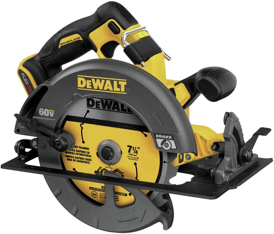 DEWALT FLEXVOLT 60V MAX* Circular Saw, 7 1/4-Inch, Brushless, Tool Only (DCS575B)