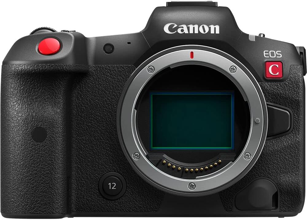 Canon EOS R5 C Mirrorless Cinema Camera 45MP Full Frame 8K RAW Video Dual Pixel AF Hybrid Photography Filmmaking Camera (5077C002) + Canon RF 75-300mm Lens + Adapter EF-EOS R + LP-E6P Battery + More
