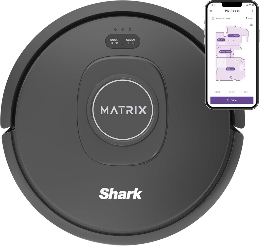 Shark R-RV2310 Matrix Robot Vacuum for Carpets and Hardfloors with Self-Cleaning Brushroll and Precision Mapping - Certified Refurbished