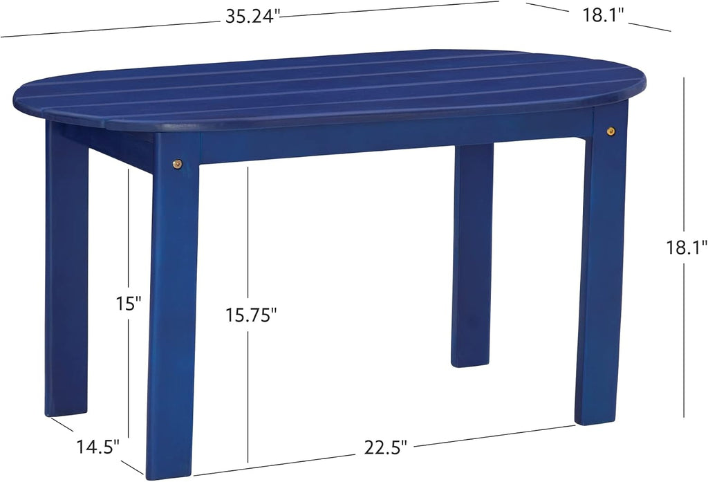 Linon Jayde Outdoor Blue Adirondack Coffee Table