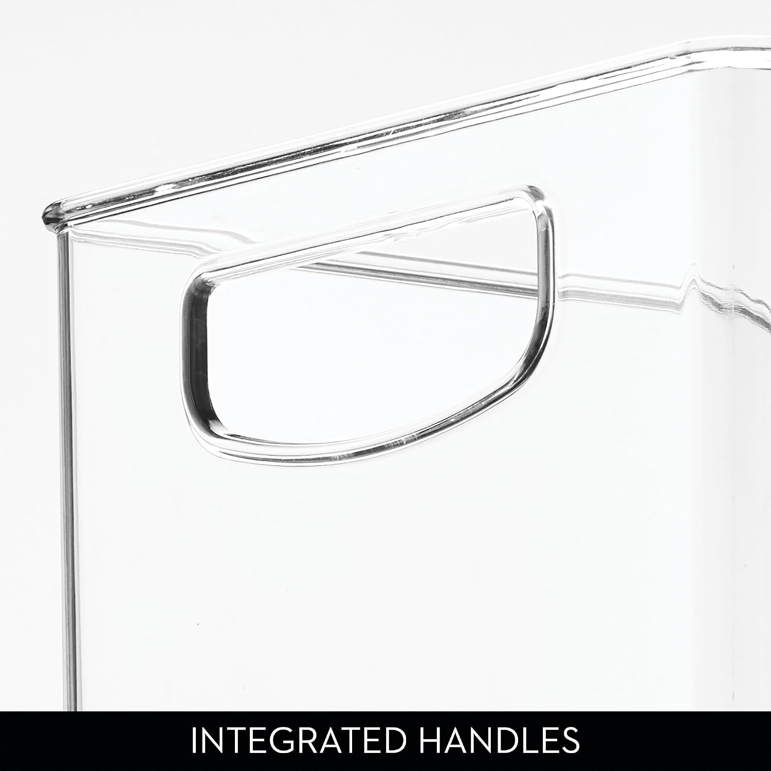 iDesign Stackable Plastic Handle Bin Assortment Set - Storage Organizers for Kitchen, Fridge, Pantry, Home -18 Pack, Clear