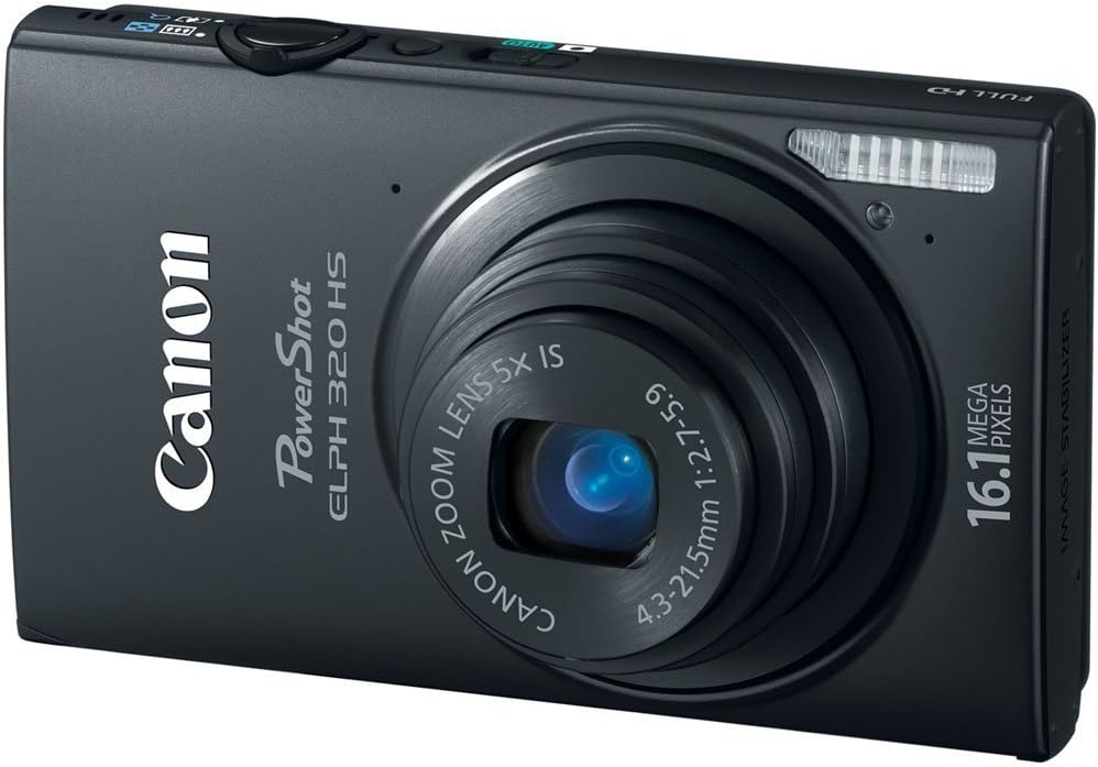 Canon ELPH 320 HS 16.1MP Digital Camera with WiFi and 5X Optical Zoom-Black 6024B001