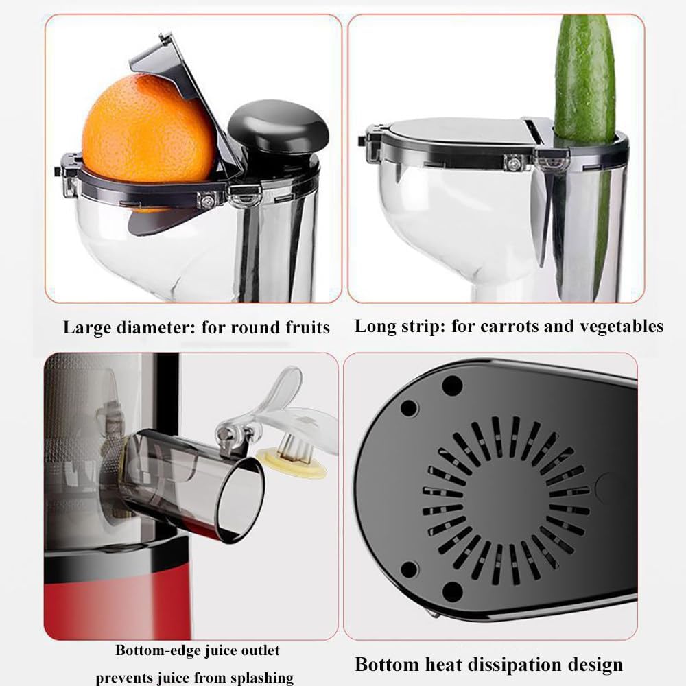 Juicer Machine,Centrifugal Juicer Machine With 3' Feed Chute,800W Power,500ML Juicer,Juice Yield Up To 98%,For Whole Fruits And Veg,Easy To Clean,With Push Rod,Juice Cup*2,Blue