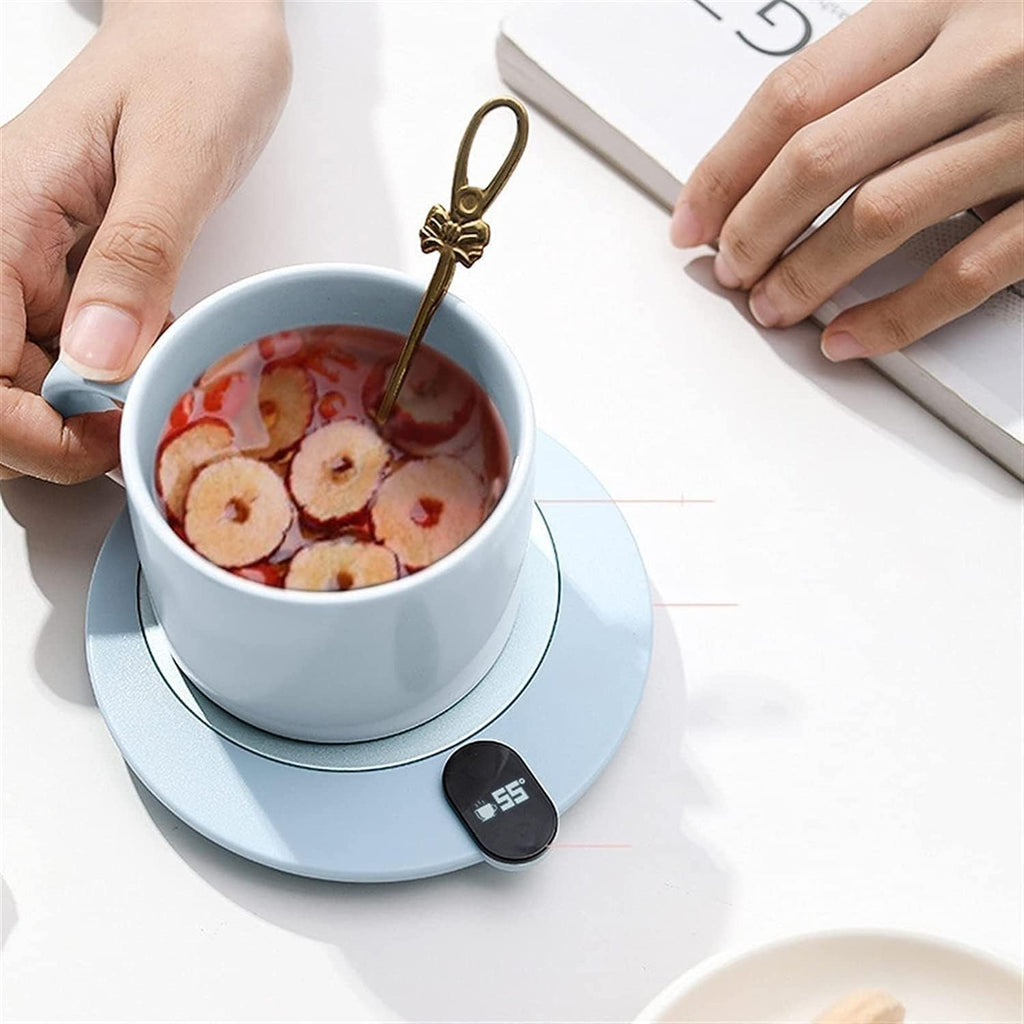 Coffee Mug Warmer Electric Coffee Warmer for Desk with Auto Shut Off Mug Warmer for Warming Heating Coffee Beverage Milk (Color : Pink) (White)