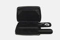 Portable Laptop Lap Desk & Sleeve in One | TaboLap Computer Sleeve Convertible to a Non-Slip LapDesk w/a Bottle Cup Holder & 2 Retractable Trays to Left/Right | 13 Inches | Black Neoprene