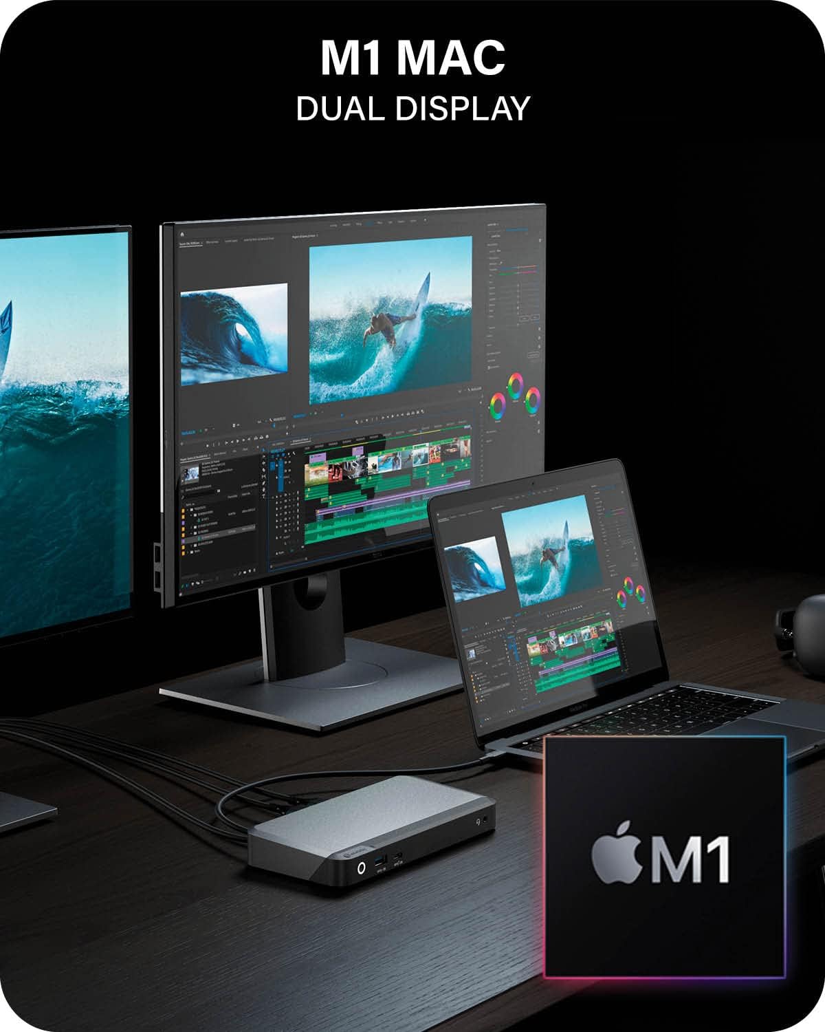 ALOGIC Dual 4K Display Universal Docking Station DX2 with 65W Laptop Compatible with Mac and Windows, 2x4K@60Hz DisplayPort,1xUSB-C 10G (with Fast Charging),3xUSB-A 5G, Audio, Ethernet