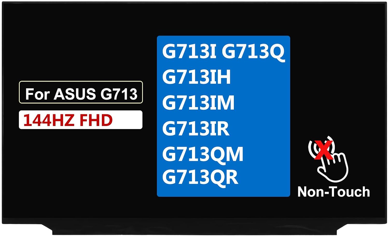 B173HAN04.0 LCD Screen for ASUS ROG Strix G17 G713 G713I G713Q G713IH G713IM G713IR G713QM G713QR Display Panel Replacement 17.3' 40 Pins 144 Hz FHD 1080P