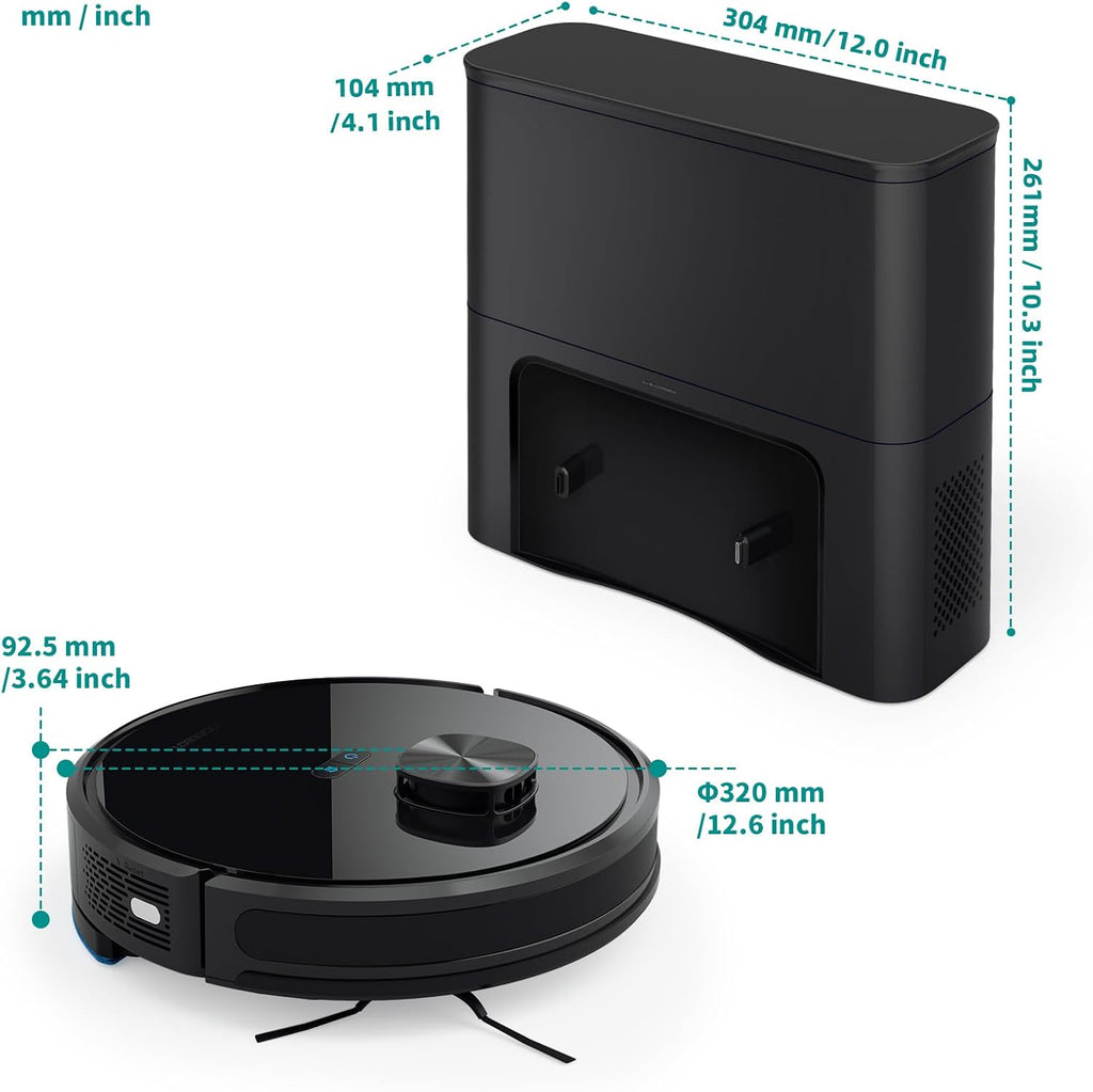 Robot Vacuum Cleaner with Mop Self Emptying;「70 Days* Hands-Free 」2.5L Self Emptying Station,Lidar Navigation WiFi/App/Alexa,Carpet Boost,4in1Robotic for Pet Hair Hard,Floor,Carpet
