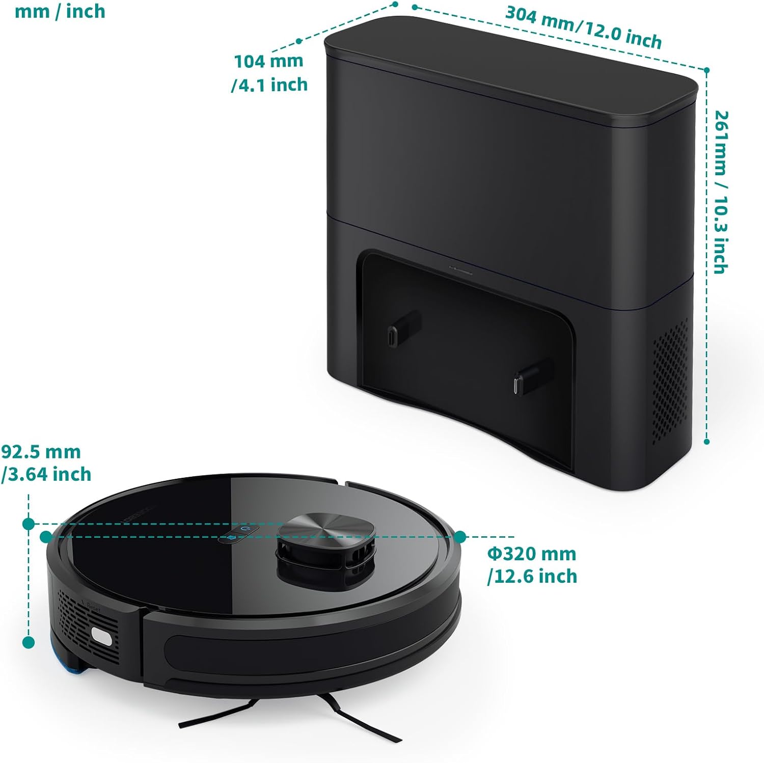 Robot Vacuum Cleaner with Mop Self Emptying;「70 Days* Hands-Free 」2.5L Self Emptying Station,Lidar Navigation WiFi/App/Alexa,Carpet Boost,4in1Robotic for Pet Hair Hard,Floor,Carpet