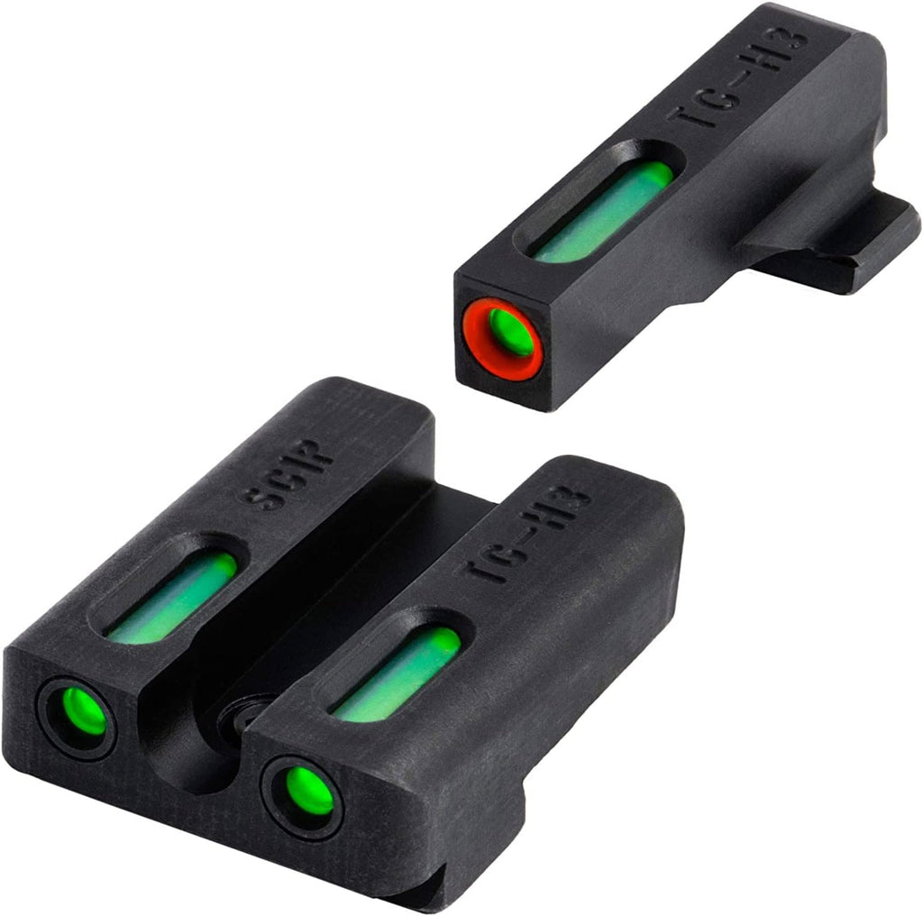 Truglo TFX PRO Handgun Sight, Glowing Shock Proof Tritium and Fiber Optic Night Sight for Handguns, Compact, Durable, and Snag Free Sight