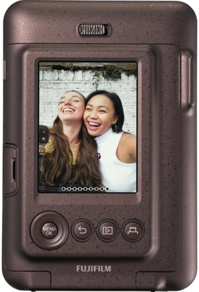 Fujifilm Instax Mini LiPlay Instant Camera | Bronze, Bundled with Instax Mini Instant Film | 40 Exposures + Album, Borders, Stickers & Clips + Cleaning Cloth (4 Items)