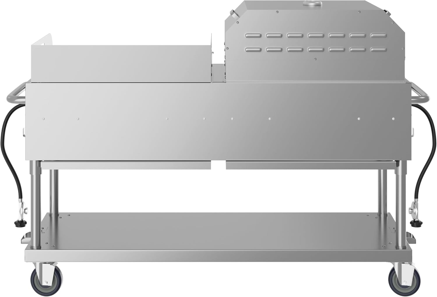 KoolMore 60 in. 8-Burner Commercial Outdoor Propane Gas BBQ Grill with 30 in. Griddle and 30 in. Pizza Oven in Stainless-Steel, ETL Listed (CGKIT6-G30P30)