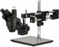 AmScope - 3.5X-180X Trinocular Stereo Zoom Microscope with Black Double Arm Boom Stand - SM-4TZZ-B