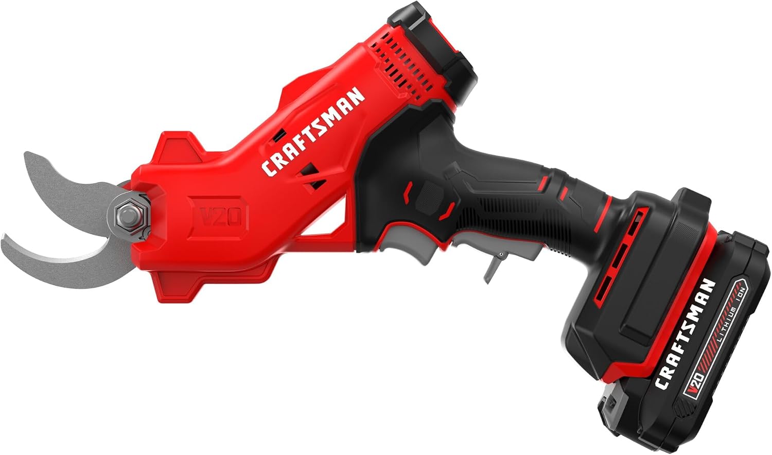 CRAFTSMAN V20 Cordless Electric Pruner, Pruning Shears for Gardening, 2 Ah Battery and Charger Included, Electric Pruning Shears, Tree Pruner (CMCPR320C1)