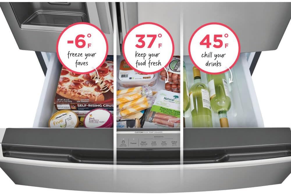 Frigidaire Gallery 21.5 cu. ft. 4-Door French Door Refrigerator in Stainless Steel, Counter-Depth GRMC2273CF