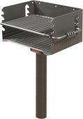 Pilot Rock Q-20 B2 Single Commercial Grade 20 Inch Park Style Charcoal Grill